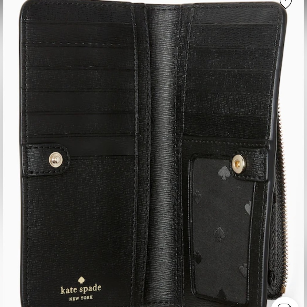 Kate Spade Darcy Large Slim Bifold Wallet 
Black - Picture 2 of 16